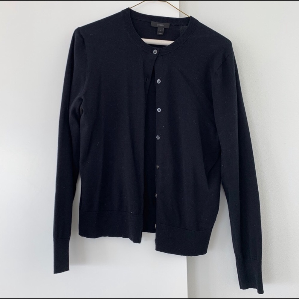 J. Crew Large Black Cardigan